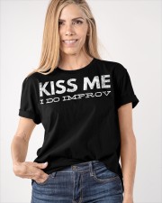 Kiss Me I Do The Improv Shirt Funny Improv Sayings Actor Theater Themed Gift Classic T-Shirt apparel-classic-tshirt-lifestyle-front-100