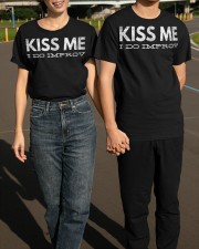 Kiss Me I Do The Improv Shirt Funny Improv Sayings Actor Theater Themed Gift Classic T-Shirt apparel-classic-tshirt-lifestyle-front-145