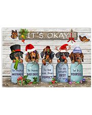 Dachshund And Butterfly It's Okay Poster Merry Christmas Wall Print House Decor 17x11 Poster front