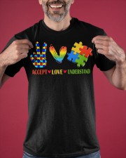 Accept Love Understand Autism Shirt Designs Autism Awareness T-Shirts Merch Classic T-Shirt apparel-classic-tshirt-lifestyle-front-181