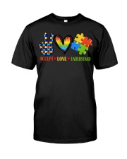Accept Love Understand Autism Shirt Designs Autism Awareness T-Shirts Merch Classic T-Shirt front