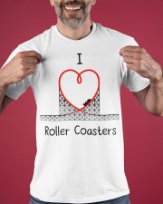 I Love Roller Coasters Shirt Merch Clothing Related Gifts For Roller Coaster Lovers Classic T-Shirt apparel-classic-tshirt-lifestyle-front-181