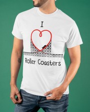 I Love Roller Coasters Shirt Merch Clothing Related Gifts For Roller Coaster Lovers Classic T-Shirt apparel-classic-tshirt-lifestyle-front-88