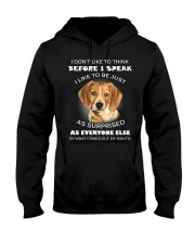 I Don'T Like To Think BEfore I Speak I Like Beagle Hooded Sweatshirt thumbnail
