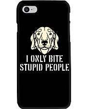 I Only Bite Stupid People Dachshund Phone Case thumbnail