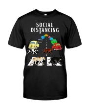 Social Distancing Pitbull Classic T-Shirt front