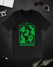 It's 420 Somewhere Cannabis Premium Fit Mens Tee lifestyle-mens-crewneck-front-16