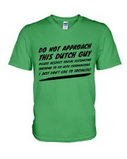 DO NOT APPROACH THIS DUTCH GUY V-Neck T-Shirt tile