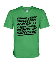 BEHIND EVERY SUCCESSFUL PERSON IS A SUBSTANTIONAL V-Neck T-Shirt tile