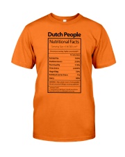 DUTCH PEOPLE NUTRITIONAL FACTS Classic T-Shirt front