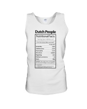 DUTCH PEOPLE NUTRITIONAL FACTS Unisex Tank thumbnail