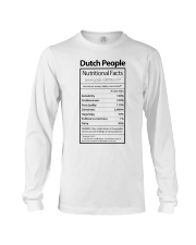 DUTCH PEOPLE NUTRITIONAL FACTS Long Sleeve Tee thumbnail