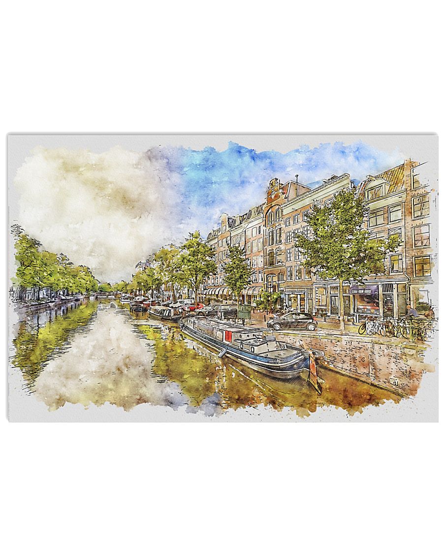 AMSTERDAM NETHERLANDS TRAVEL POSTER 17x11 Poster