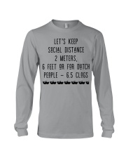 LET'S KEEP SOCIAL DISTANCE 2 METERS 6 FEET OR FOR Long Sleeve Tee tile