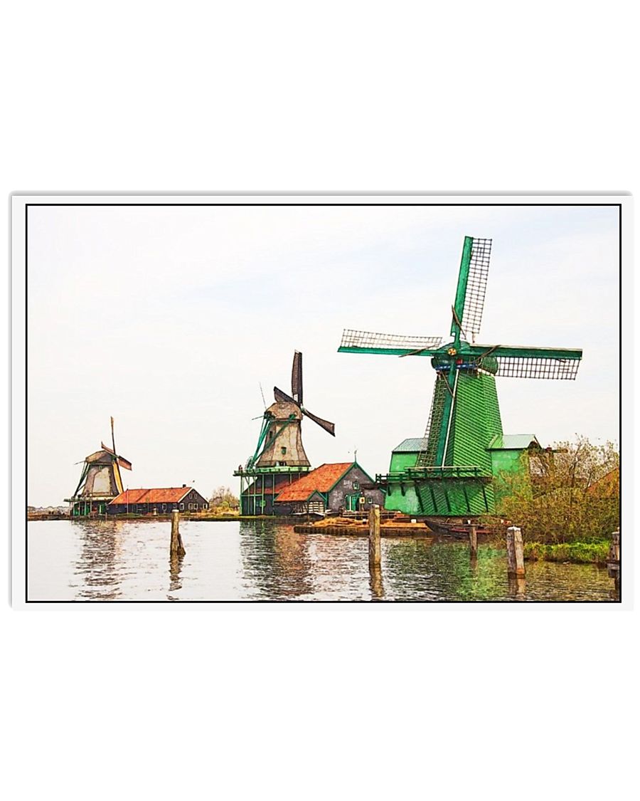 ZAANSE SCHANS WINDMILLS ART 17x11 Poster
