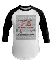 DUTCH OLIEBOLLEN XMAS SWEATER PATTERN Baseball Tee thumbnail