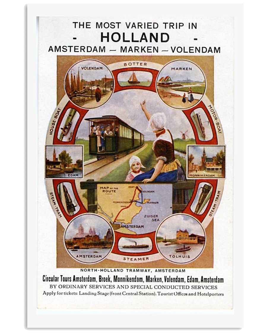 HOLLAND VINTAGE TRAVEL 1945 11x17 Poster