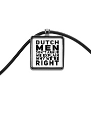 DUTCH MEN ARGUE Cord Rectangle Necklace thumbnail