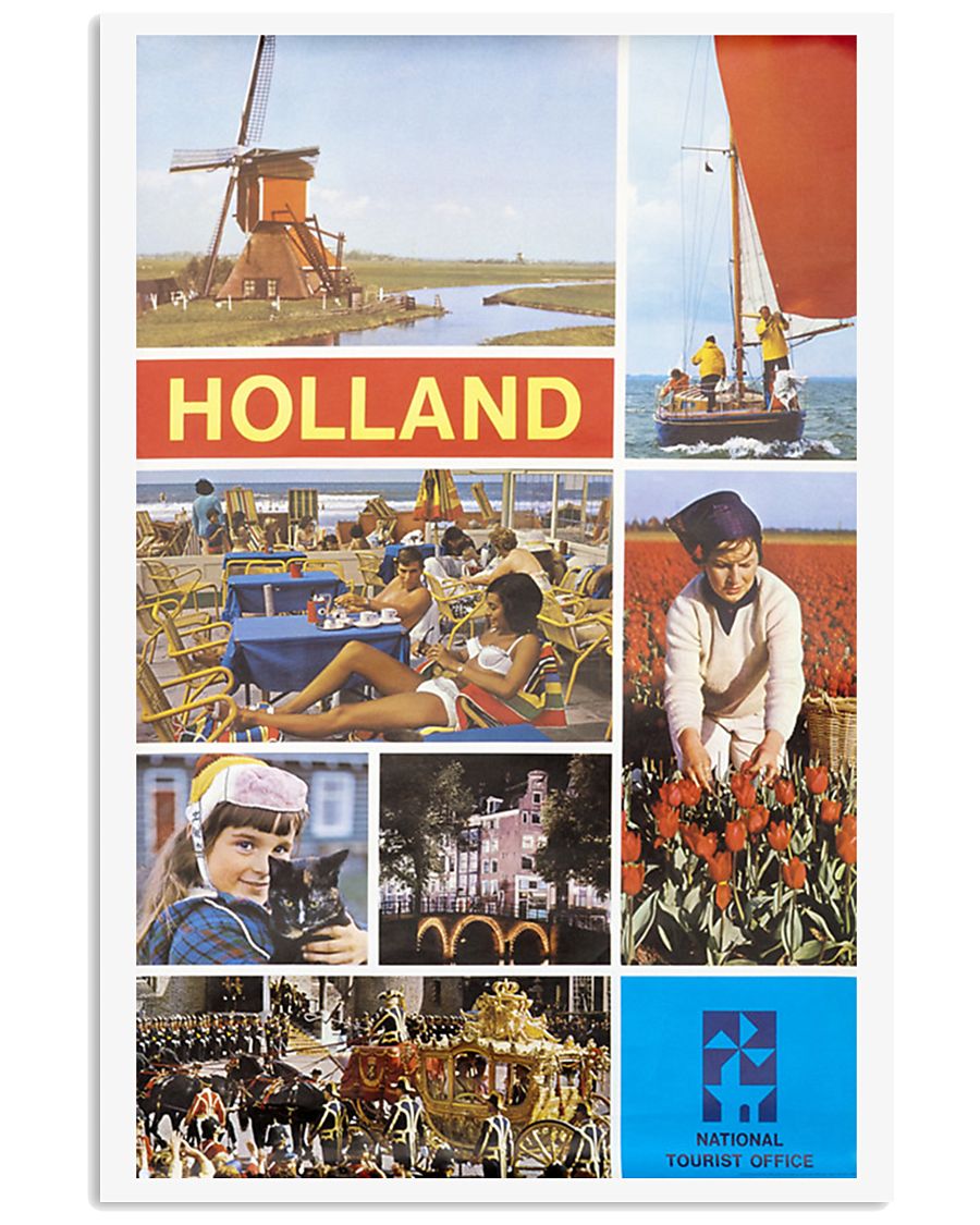 HOLLAND VINTAGE TRAVEL 1960 11x17 Poster