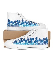 NEDERLAND TULIPS Men's High Top White Shoes inside-left-outside-left