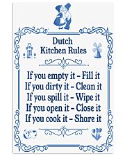 DUTCH KITCHEN RULES 11x17 Poster front