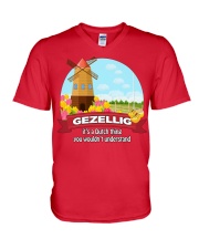GEZELLIG IT'S A SUTCH THING YOU WOULDN'T UNDERSTAN V-Neck T-Shirt tile