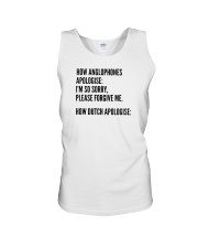 HOW ANGLOPHONES APOLOGISE: I'M SO SORRY PLEASE Unisex Tank thumbnail