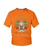 September girl peace love light Youth T-Shirt tile