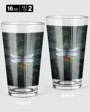 Pint glass yoga 28 16oz Pint Glass - 2 pieces front