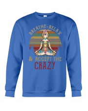 Yoga namaste breathe relax Crewneck Sweatshirt tile