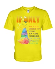 if only yoga V-Neck T-Shirt tile