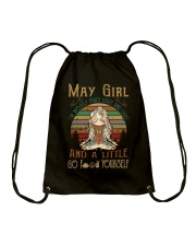 May girl peace love light Drawstring Bag tile