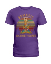 yoga namaste mother fucker Ladies T-Shirt tile