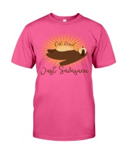 Yoga savasana not dead sloth Classic T-Shirt tile