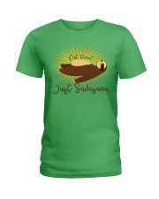 Yoga savasana not dead sloth Ladies T-Shirt tile