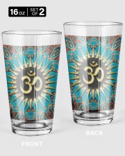 Pint glass yoga 14 16oz Pint Glass - 2 pieces front