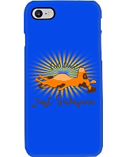 Yoga savasana not dead dog Phone Case tile