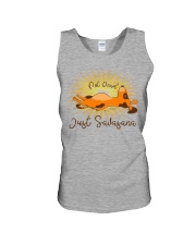 Yoga savasana not dead dog Unisex Tank tile