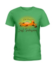 Yoga savasana not dead dog Ladies T-Shirt tile