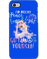 peace love light yoga Phone Case tile