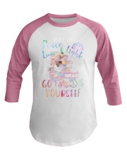 peace love light yoga Baseball Tee tile