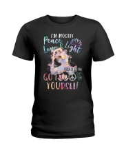 peace love light yoga Ladies T-Shirt front