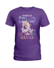 peace love light yoga Ladies T-Shirt tile