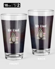Pint glass yoga 3 16oz Pint Glass - 2 pieces front
