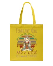 February girl peace love light Tote Bag tile