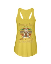 February girl peace love light Ladies Flowy Tank tile