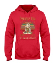 February girl peace love light Hooded Sweatshirt tile