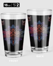 Pint glass yoga 25 16oz Pint Glass - 2 pieces front