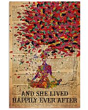 Poster yoga and she lived happily 24x36 Poster front