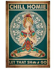 Poster yoga chill homie 24x36 Poster front